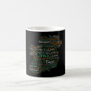 Caneca De Café Mapa de Café em irlandês para Arte em gíria