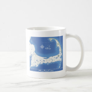 Caneca De Café Mapa de Cape Cod