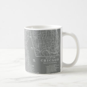 Caneca De Café Mapa de Chicago