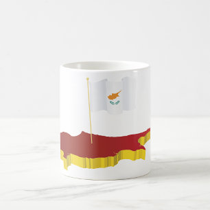 Caneca De Café Mapa de Chipre