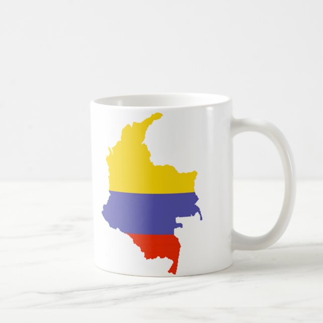 Caneca De Café Mapa de Colômbia (Direita)