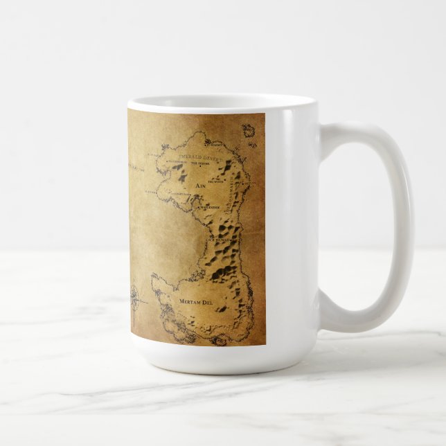 Caneca De Café Mapa de Destin (Direita)