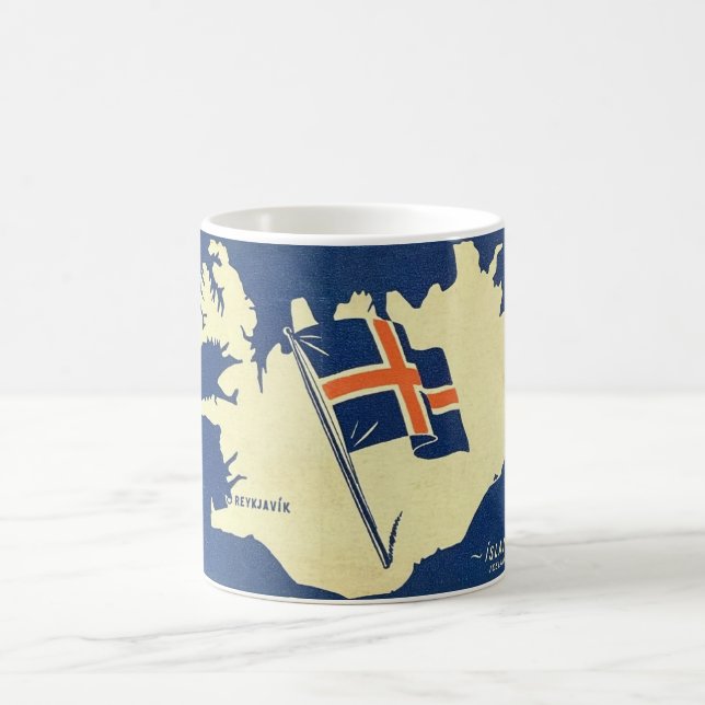 Caneca De Café Mapa de IceLand Mug (Centro)
