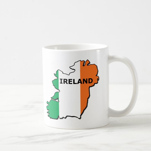 Caneca De Café Mapa de Ireland (Direita)