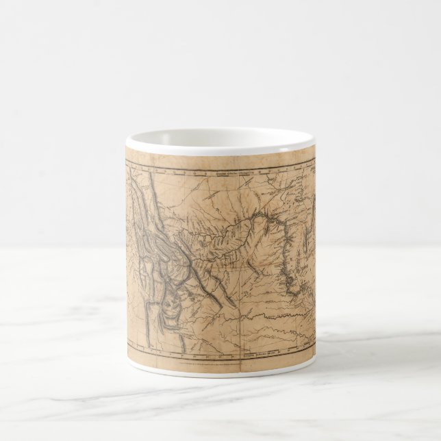 Caneca De Café Mapa de Lewis & de Clark através de América (Centro)
