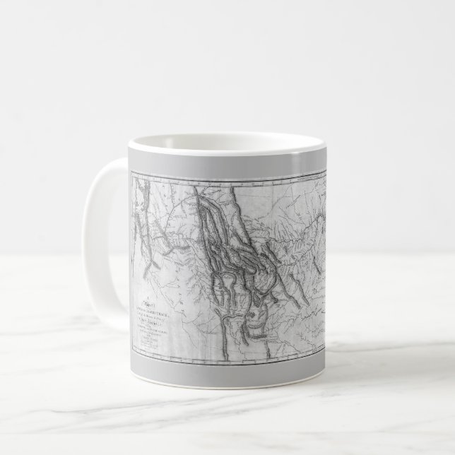 Caneca De Café Mapa de Lewis e Clark's Track[1814] (Frente Esquerda)