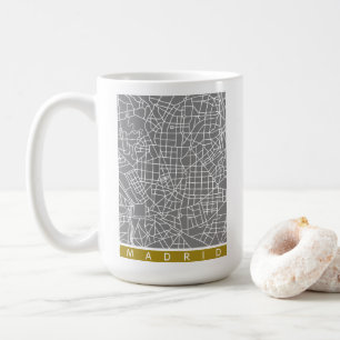 Caneca De Café Mapa de Madrid
