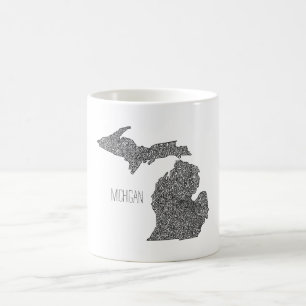 Caneca De Café Mapa de Michigan
