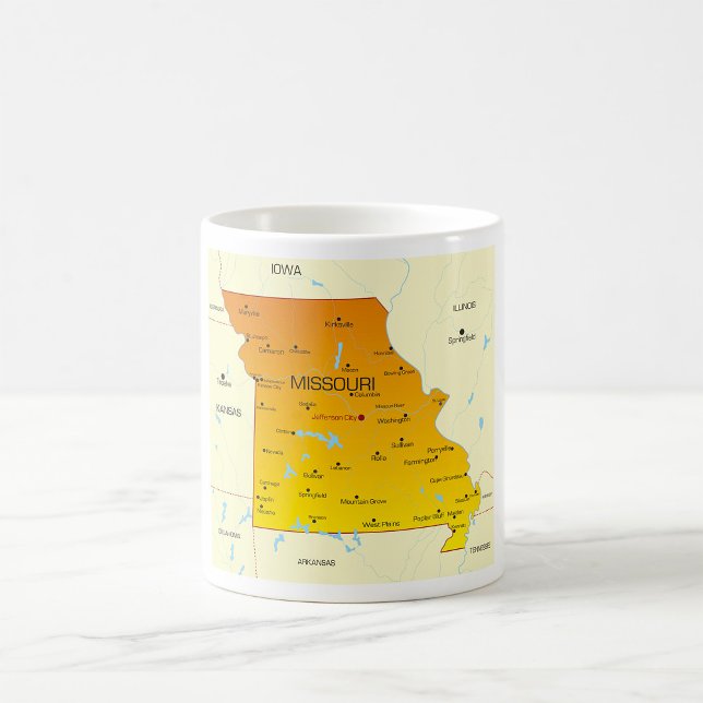 Caneca De Café Mapa de Missouri (Criador carregado)