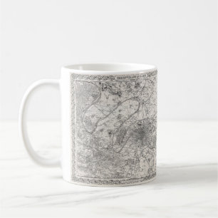 Caneca De Café Mapa de Paris capital da França