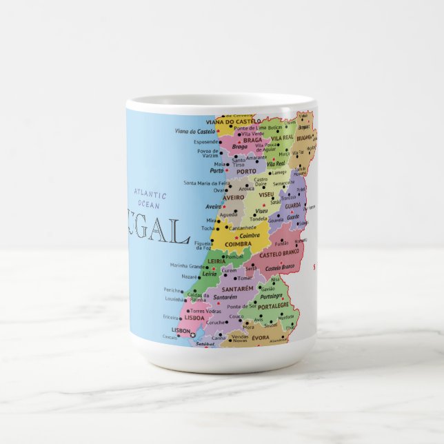 Caneca De Café Mapa de Portugal (Centro)