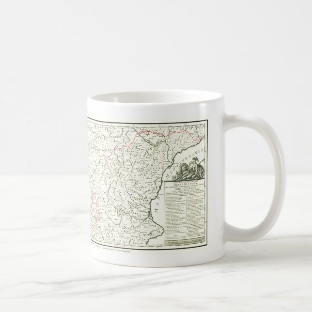 Caneca De Café Mapa de ROTA de DONQUIXOTE - TAZA- Cervantes (Direita)