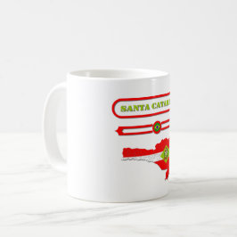 CANECA DE CAFÉ MAPA DE SANTA CATARINA. SAMER BRASIL