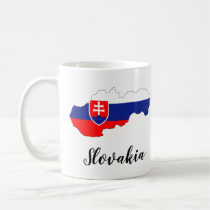 Caneca De Café Mapa de Sinalizador da Eslováquia