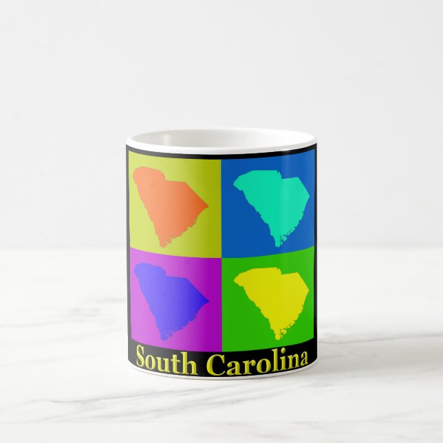 Caneca De Café Mapa de South Carolina (Centro)