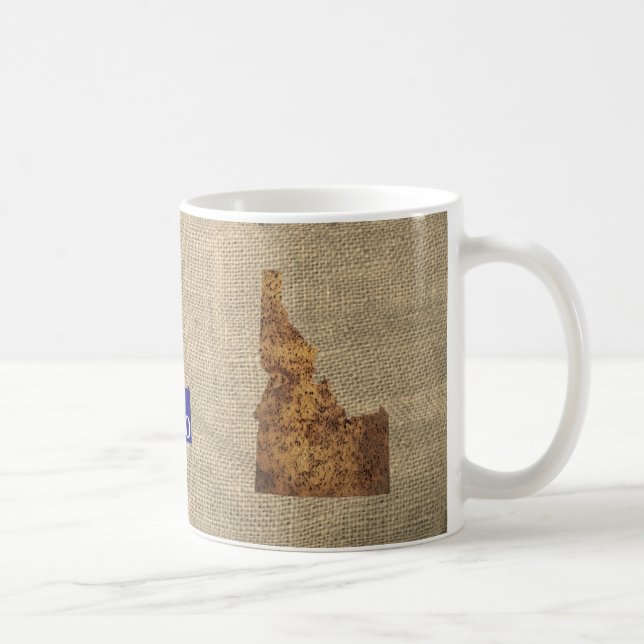 Caneca De Café Mapa de Spud Idaho (Direita)