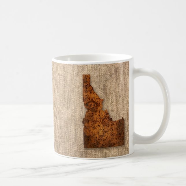 Caneca De Café Mapa de Spud Idaho (Direita)
