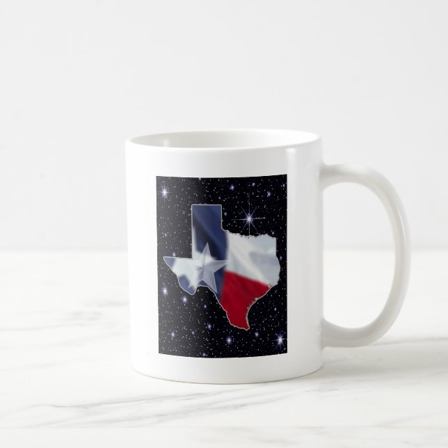 Caneca De Café Mapa de Texas (Direita)