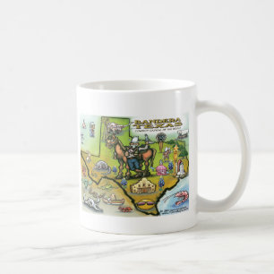 Caneca De Café Mapa de TEXAS de bandera