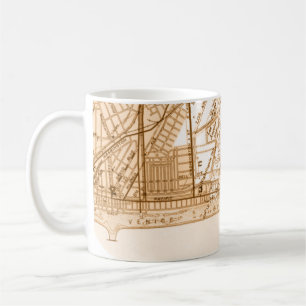 Caneca De Café Mapa de Veneza Beach Los Angeles Mug