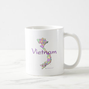 Caneca De Café Mapa de Vietnam