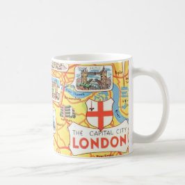 Caneca De Café Mapa divertido da London England Mug