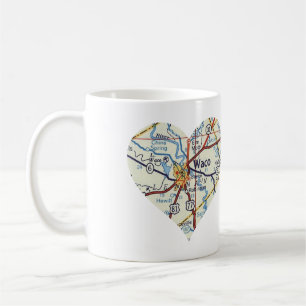 Caneca De Café Mapa do 50 Waco
