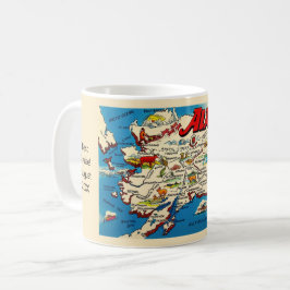 Caneca De Café Mapa do Alaska - Mug Personalizado