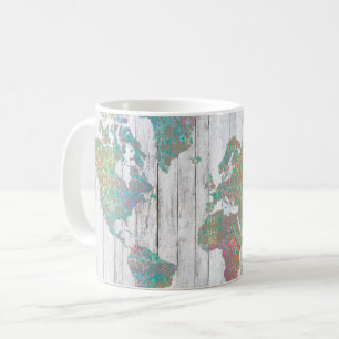 Caneca De Café Mapa do Boho II
