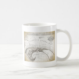 Caneca De Café Mapa do Cabo Cod, antigo provinetown da Vintage