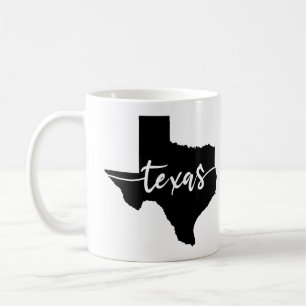 Caneca De Café Mapa do Estado do Texas EUA