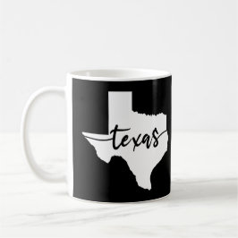 Caneca De Café Mapa do Estado do Texas EUA