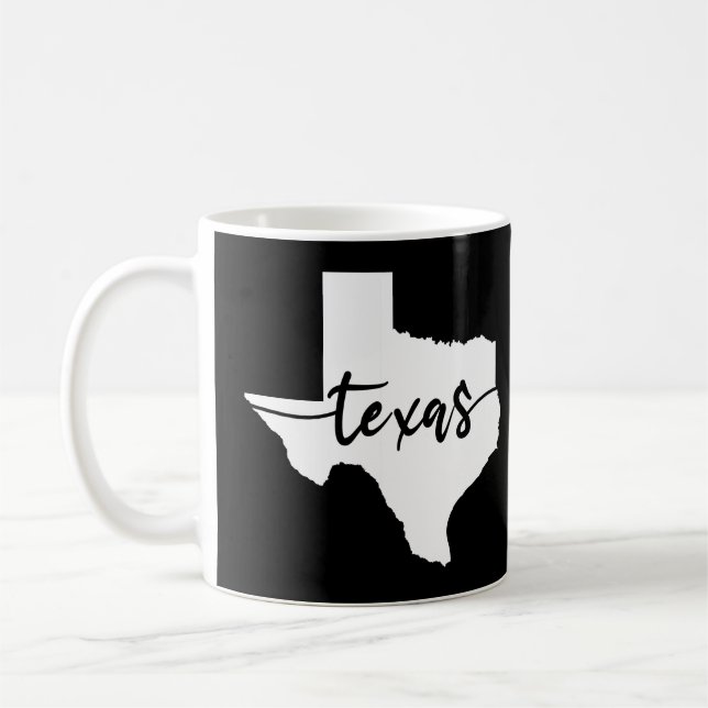 Caneca De Café Mapa do Estado do Texas EUA (Esquerda)