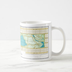 Caneca De Café Mapa do guia do Central Park NY do vintage