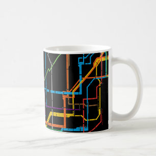 Caneca De Café Mapa do metrô da cidade