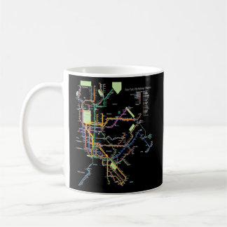 Caneca De Café Mapa do Metrô de Nova Iorque Metro I Heart Ny
