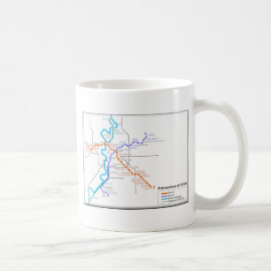 Caneca De Café Mapa do metro de Roma
