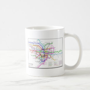 Caneca De Café Mapa do metro de Tokyo