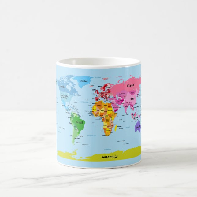 Caneca De Café Mapa do mundo (Centro)