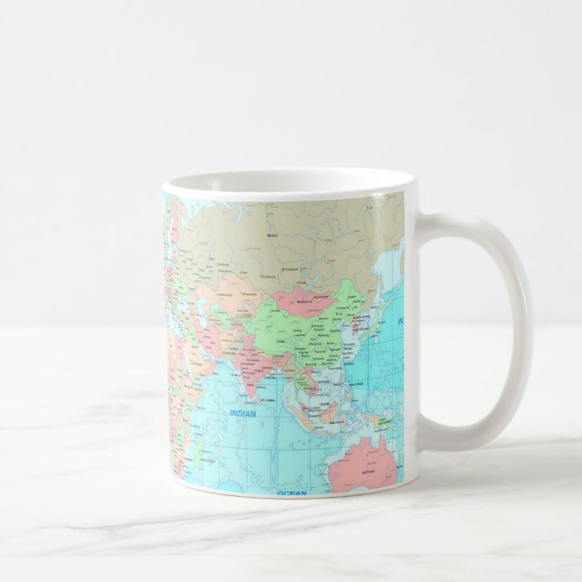 Caneca De Café Mapa do mundo (Direita)