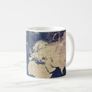 Caneca De Café Mapa do Mundo Celestial de Roxo Vintage (7)