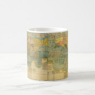 Caneca De Café Mapa do mundo do japonês de Kunyu Wanguo Quantu
