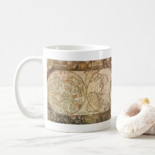 Caneca De Café Mapa do Planisphere Celestial Vintage por Joseph M