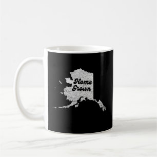 Caneca De Café Mapa do Rocky Map cultivado em casa do Alask State
