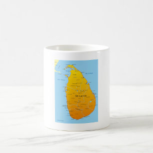 Caneca De Café Mapa do Sri Lanka