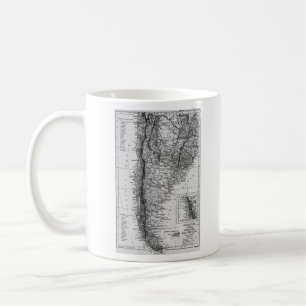 Caneca De Café Mapa do vintage de Argentina (1911)