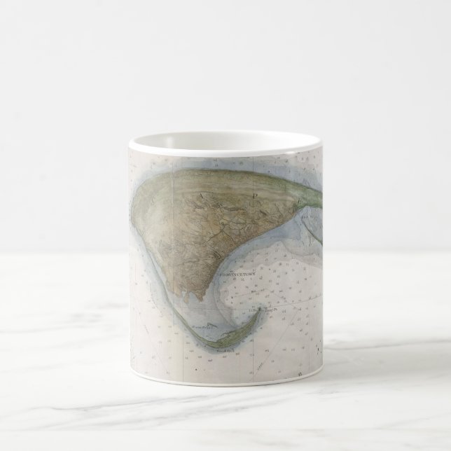 Caneca De Café Mapa do vintage de Provincetown (Centro)