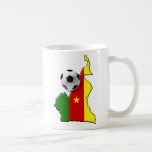 Caneca De Café Mapa dos presentes da bola de futebol de Repúblic