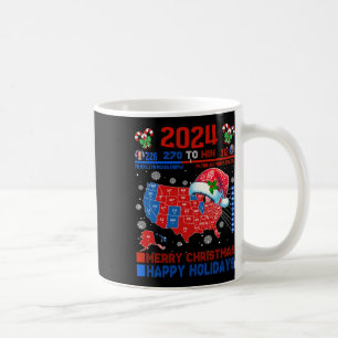 Caneca De Café Mapa Eleitoral 2024 Merry Christmas Trump Landslid