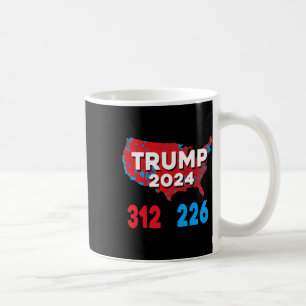 Caneca De Café Mapa Eleitoral 2024 Trump 312 Eleições Vermelhas 2